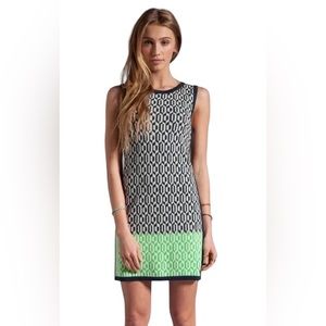 Juicy Couture Aquarius Sleeveless Dress in Regal & Sour Apple 100% Wool‎ Size XS